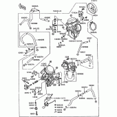 Схема вузла: Карбюратор(1/2) для Kawasaki VN1500 VN-15