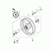 Схема вузла: Переднє колесо для Kawasaki ZX1000 Ninja ZX-10R