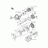 Схема вузла: Масляний насос для Kawasaki KL650 KLR650
