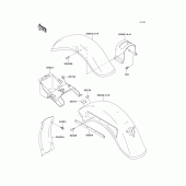 Схема узла: Fenders(1/2)(vn800-b1/b2/b3) для Kawasaki VN800 Vulcan 800 Classic