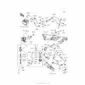 Схема вузла: Задній гальмівний циліндр Kawasaki ZX1400 Ninja ZX-14R ABS