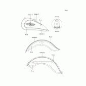 Схема вузла: Decals(ebony/gray)(vn800-b4) для Kawasaki VN800 Vulcan 800 Classic