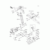 Схема вузла: Підвіска/задній амортизатор для Kawasaki KLX125 KLX125
