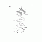 Схема узла: Клапанная крышка для Kawasaki EJ650 W650