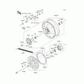 Схема узла: Заднее колесо & Приводная цепь для Kawasaki VN900 Vulcan 900 Custom