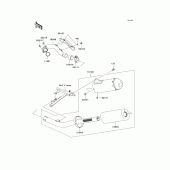 Схема вузла: Вихлопна система для Kawasaki KX250/ KX252 KX250F