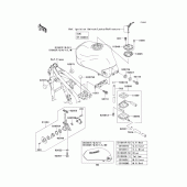 Схема вузла: Fuel tank(1/3) для Kawasaki ZR750 ZR-7S
