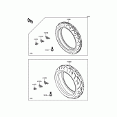 Схема вузла: Шини для Kawasaki ZR800 Z800 ABS