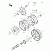 Схема узла: Сцепление для Kawasaki EX400 Ninja 400R