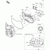 Схема вузла: Right engine cover(s) для Kawasaki VN1700 VN1700 Voyager ABS