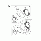 Схема вузла: Колеса (Шини) для Kawasaki KL250 KL250 Super Sherpa
