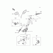 Схема вузла: Кермо для Kawasaki BR125 Z125 Pro