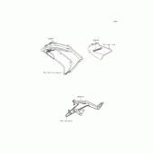 Схема вузла: Наклейка(Помаранчевий)(Сірий)(EEF) для Kawasaki EX400 Ninja 400R