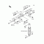 Схема вузла: Задня підвіска для Kawasaki KL250 KL250 Super Sherpa