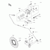 Схема вузла: Заднє гальмо для Kawasaki ER650 Z650 ABS