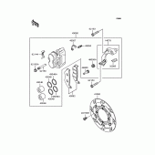 Схема узла: Передний тормоз для Kawasaki KLX250 KLX250