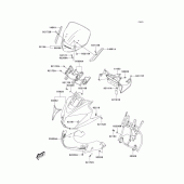 Схема вузла: Облицювальні елементи для Kawasaki KLV1000