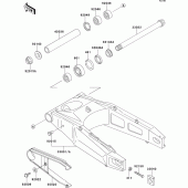 Схема узла: Swing arm для Kawasaki ZX750 ZXR750