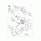 Схема вузла: Drive shaft/final gear(1/2) для Kawasaki VN1500 Vulcan 1500 Classic