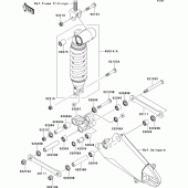 Схема вузла: Підвіска/задній амортизатор для Kawasaki ZX636 Ninja ZX-6R ABS