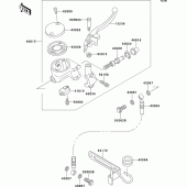 Схема узла: Передний тормозной цилиндр для Kawasaki VN1500 VN1500 Classic