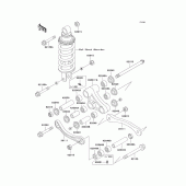 Схема вузла: Задня підвіска для Kawasaki ZX600 ZZ-R600