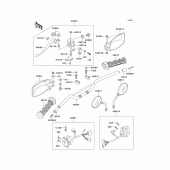 Схема узла: Руль & Пульт управления рулевой для Kawasaki KLE500