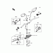 Схема вузла: Кермо для Kawasaki KLX125 D-Tracker