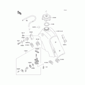 Схема узла: Топливный бак для Kawasaki KLX650 KLX650