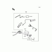 Схема вузла: Ручки з підігрівом (Опція) для Kawasaki KLE650 Versys 650 ABS