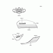 Схема вузла: Наклейки (Синій F7F) для Kawasaki ZR400 ZRX-II