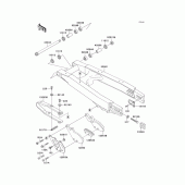 Схема вузла: Swing arm для Kawasaki KX250/ KX252 KX250