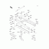 Схема вузла: Задній важіль (маятник) для Kawasaki KL650 KLR650
