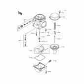 Схема узла: Комплектующие карбюратора для Kawasaki EN500 Vulcan 500 LTD