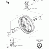 Схема узла: Ступица переднего колеса для Kawasaki ZX1400 ZZR1400 ABS