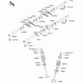 Схема узла: Клапан(ы)(1/2) для Kawasaki EJ650 W650