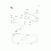 Схема вузла: Side covers для Kawasaki VN1500 Vulcan 1500 Classic FI