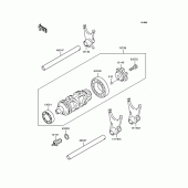 Схема вузла: Gear change drum/shift fork (s) для Kawasaki ZX636 Ninja ZX-6R