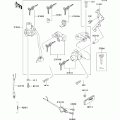 Схема узла: Замок зажигания для Kawasaki ZX600 ZZ-R600