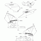 Схема вузла: Decals(red)(b1h)(fr,uk,wv) для Kawasaki ZX1200 Ninja ZX-12R