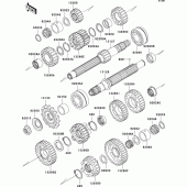 Схема узла: Трансмиссия для Kawasaki ZX1200 Ninja ZX-12R