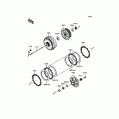 Схема вузла: Зчеплення для Kawasaki KX450 KX450F