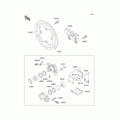 Схема узла: Задний тормоз для Kawasaki ZX1200 Ninja ZX-12R