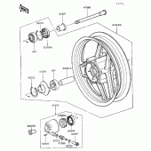 Схема узла: Ступица переднего колеса для Kawasaki ZG1000 Concours