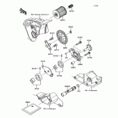 Схема вузла: Масляний насос для Kawasaki KX250/ KX252 KX250F