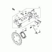 Схема вузла: Заднє гальмо для Kawasaki ZX636 Ninja ZX-6R