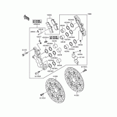 Схема узла: Передний тормоз для Kawasaki ZR400 ZRX-II