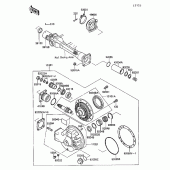 Схема узла: Приводной вал/шестерня ведомого вала для Kawasaki ZG1000 Concours
