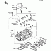 Схема вузла: Головка циліндра для Kawasaki ZX600 GPX600R
