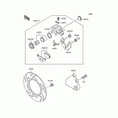 Схема вузла: Заднє гальмо для Kawasaki BJ250 Estrella RS